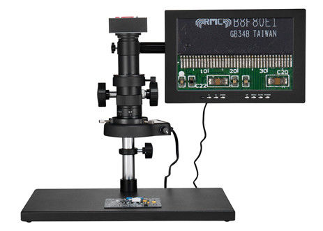 Οπτικό τηλεοπτικό ψηφιακό μικροσκόπιο PCB HDMI-συμβατών συστημάτων βιομηχανίας 16MP με την οθόνη 10 ίντσας LCD